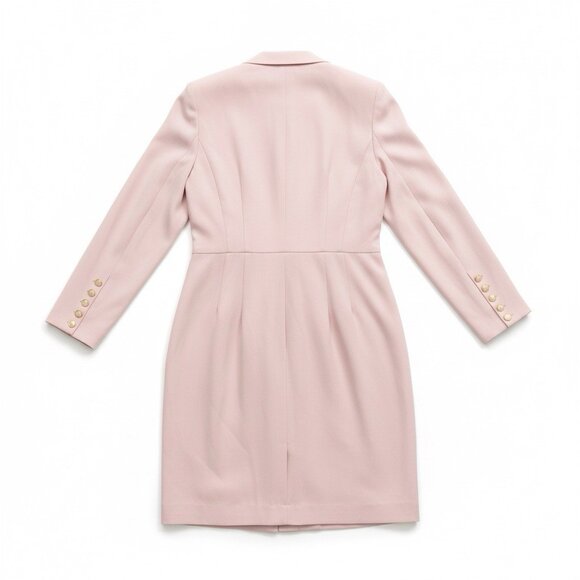 Liz Claiborne Vtg Pink Wrap Suit Style Long Sleeve Dress Sz 12 Office Evening - Picture 3 of 4